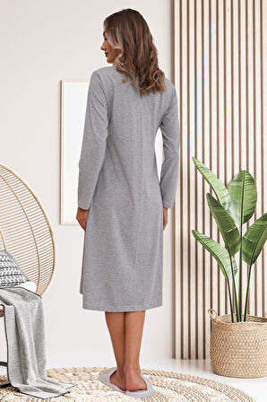 Mecit 6103 Gri Hamile Lohusa Gecelik