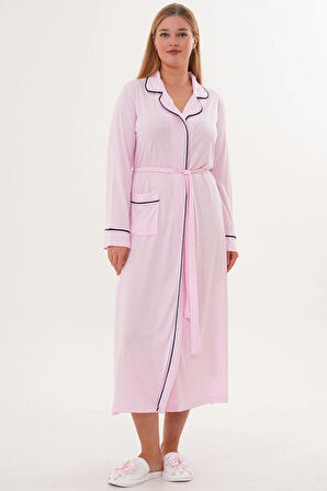 Mecit 6335 Pembe Kadın Sabahlık Gecelik Pijama 4'lü Set