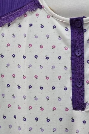 Mecit 6355 Mor Büyük Beden Kadın Pijama Takımı