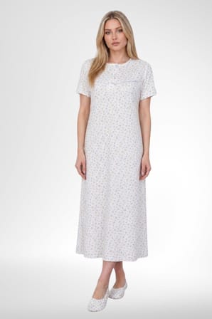 Mecit 6387 Mavi Büyük Beden Kadın Sabahlık Gecelik Pijama Takımı