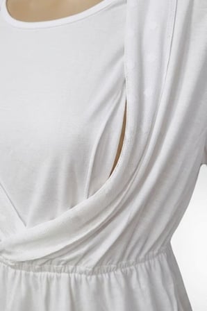 Mecit 6406 Ekru Dantel Sabahlıklı Lohusa Pijama Takımı