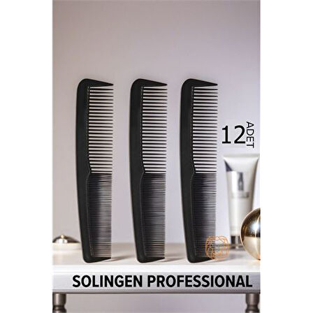 12 ADET Erkek Cep Tarağı 12 Cm Solingen ProfessionaL 719758 Toptan Paket