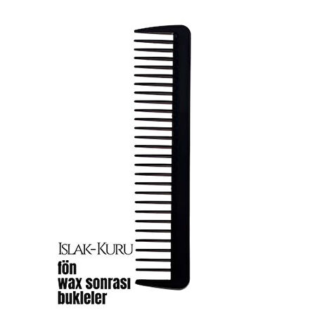 4 ADET Bukleli Saç Fön Wax Sonrası Tarak Karbon Nano Absolute Professional 720623