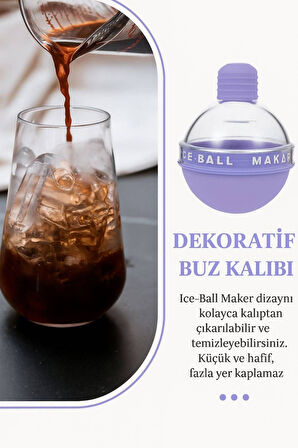 2'li DEV BUZ TOPU Kalıbı – İçeceklerinizi Uzun Süre Soğuk Tutan Buz Küresi Kalıbı