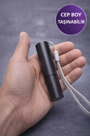 USB Şarjlı UV El Feneri Mini Cep Boy Mor Işık Oje Kurutucu Sahte Para Kontrol Dedektörü LED