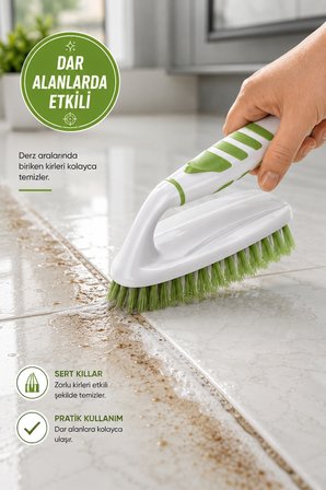 Sert Kıllı El Fırçası Çok Amaçlı Temizlik Fırçası Banyo Mutfak Fayans Halı Temizleme Aparatı