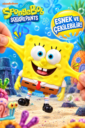 SüngerBob Esnek Figür Oyuncak Super Stretchy Sıkılabilir Çekilebilir Eğlenceli Karakter