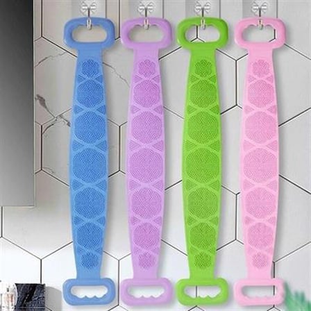 Marydien Çift Taraflı Banyo Hamam Lifi Silikon Masajlı Yumuşak Duş Lifi Uzun Ömürlü Hazır Banyo Keses