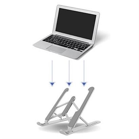 Marydien Ayarlanabilir Plastik Dizüstü Destek Tabanı Katlanabilir Taşınabilir Laptop Sehpası Yükselti