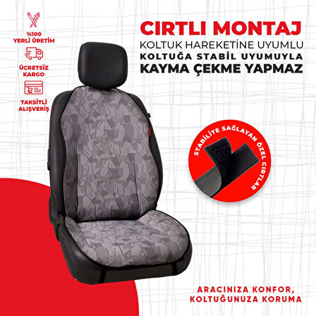 Gri Cam Kırığı Jakar Dokuma Minder