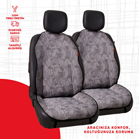 Gri Cam Kırığı Jakar Dokuma Minder