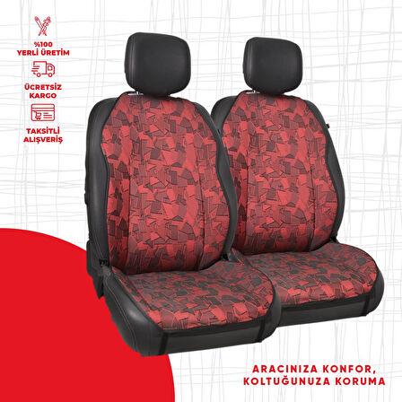 Kırmızı Cam Kırığı Jakar Dokuma Minder