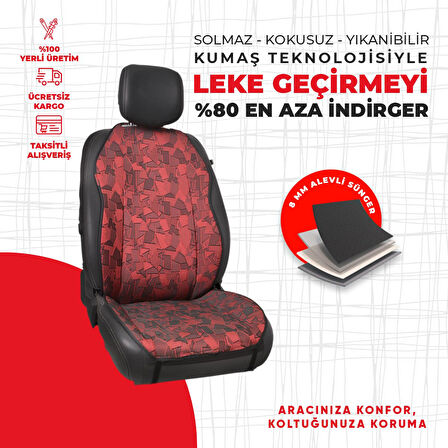 Kırmızı Cam Kırığı Jakar Dokuma Minder