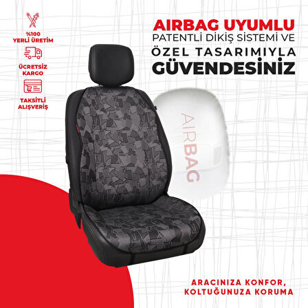 Füme Cam Kırığı Jakar Dokuma Minder