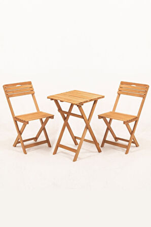 Balkon Bahçe Mutfak 3'lü Bistro Set Katlanır