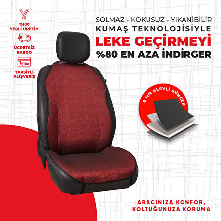 Bordo Damarlı Jakar Dokuma