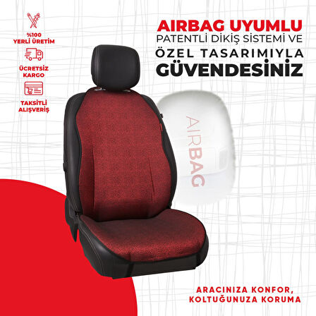 Bordo Damarlı Jakar Dokuma