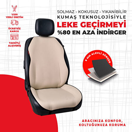 Düz Krem Jakar Dokuma