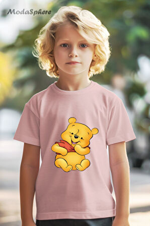 HAYVAN FİGÜRLÜ WINNIE BASKILI OVERSIZE TİŞÖRT