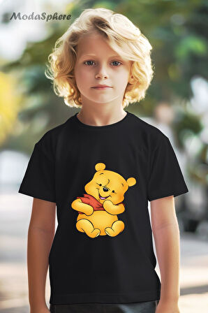 HAYVAN FİGÜRLÜ WINNIE BASKILI OVERSIZE TİŞÖRT