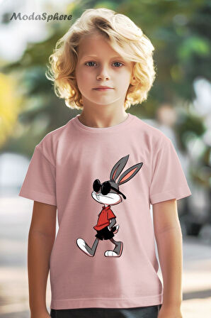 HAYVAN FİGÜRLÜ BUGSBUNNY BASKILI OVERSIZE TİŞÖRT