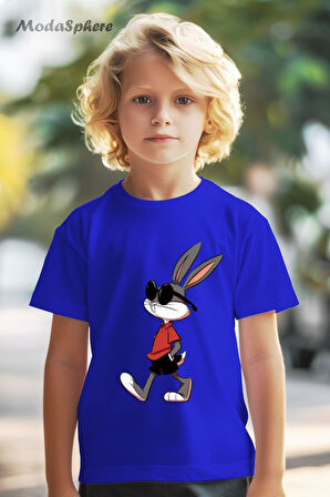 HAYVAN FİGÜRLÜ BUGSBUNNY BASKILI OVERSIZE TİŞÖRT