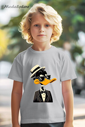HAYVAN FİGÜRLÜ DAFFY DUCK BASKILI OVERSIZE TİŞÖRT