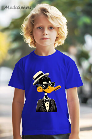 HAYVAN FİGÜRLÜ DAFFY DUCK BASKILI OVERSIZE TİŞÖRT