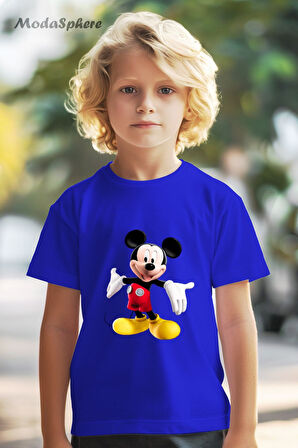 HAYVAN FİGÜRLÜ MICKEY MOUSE MİKİ FARE BASKILI OVERSIZE TİŞÖRT