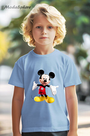 HAYVAN FİGÜRLÜ MICKEY MOUSE MİKİ FARE BASKILI OVERSIZE TİŞÖRT