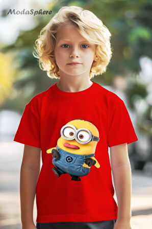 HAYVAN FİGÜRLÜ MINION BASKILI OVERSIZE TİŞÖRT