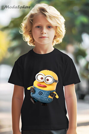HAYVAN FİGÜRLÜ MINION BASKILI OVERSIZE TİŞÖRT