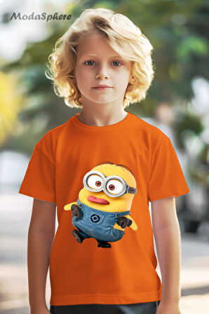HAYVAN FİGÜRLÜ MINION BASKILI OVERSIZE TİŞÖRT