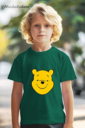 HAYVAN FİGÜRLÜ WINNIE KAFA BASKILI OVERSIZE TİŞÖRT