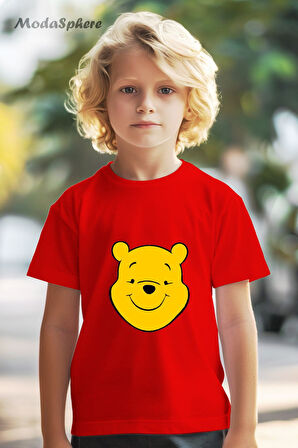 HAYVAN FİGÜRLÜ WINNIE KAFA BASKILI OVERSIZE TİŞÖRT