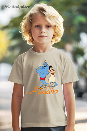 SİHİRLİ LAMBA ALADDİN BASKILI OVERSIZE TİŞÖRT