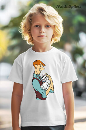 HAYVAN FİGÜRLÜ DALMAÇYALI VE ADAM BASKILI OVERSIZE TİŞÖRT