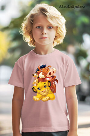 HAYVAN FİGÜRLÜ ASLAN KRAL ARKADAŞLAR LION KING FRIENDS BASKILI OVERSIZE TİŞÖRT