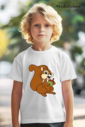 HAYVAN FİGÜRLÜ ALVİN SİNCAP BASKILI OVERSIZE TİŞÖRT