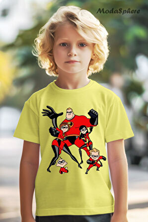 INCREDIBLES AILE BASKILI OVERSIZE TİŞÖRT