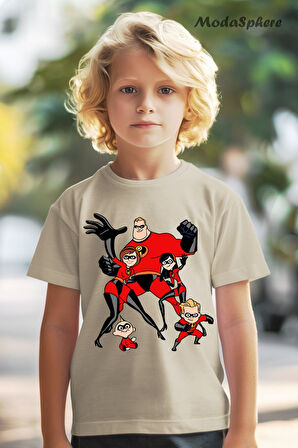 INCREDIBLES AILE BASKILI OVERSIZE TİŞÖRT