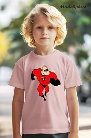 THE INCREDIBLES BASKILI OVERSIZE ÇOCUK TİŞÖRT