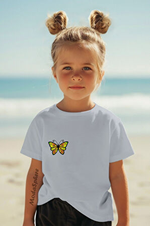 KELEBEK BASKILI ÇOCUK TİŞÖRT