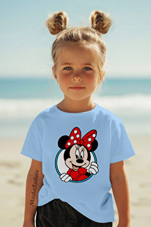 MINNIE MOUSE BASKILI ÇOCUK TİŞÖRT