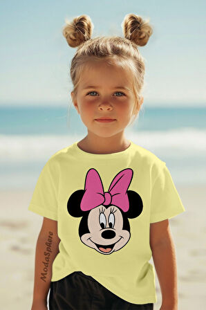 MINNIE BASKILI ÇOCUK TİŞÖRT