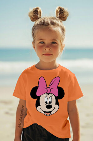 MINNIE BASKILI ÇOCUK TİŞÖRT