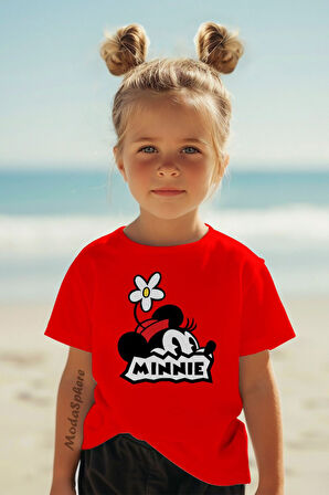 MINNIE YAZISI BASKILI ÇOCUK TİŞÖRT