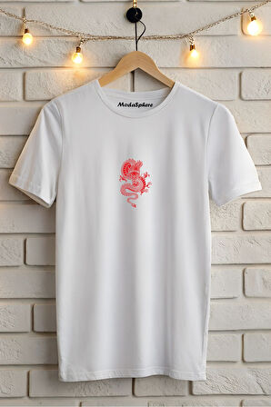 EJDER BASKILI BİSİKLET YAKA KISA KOLLU UNISEX TİŞÖRT