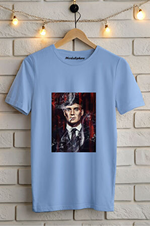 BASKILI BİSİKLET YAKA KISA KOLLU UNISEX TİŞÖRT