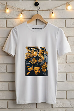 BASKILI BİSİKLET YAKA KISA KOLLU UNISEX TİŞÖRT